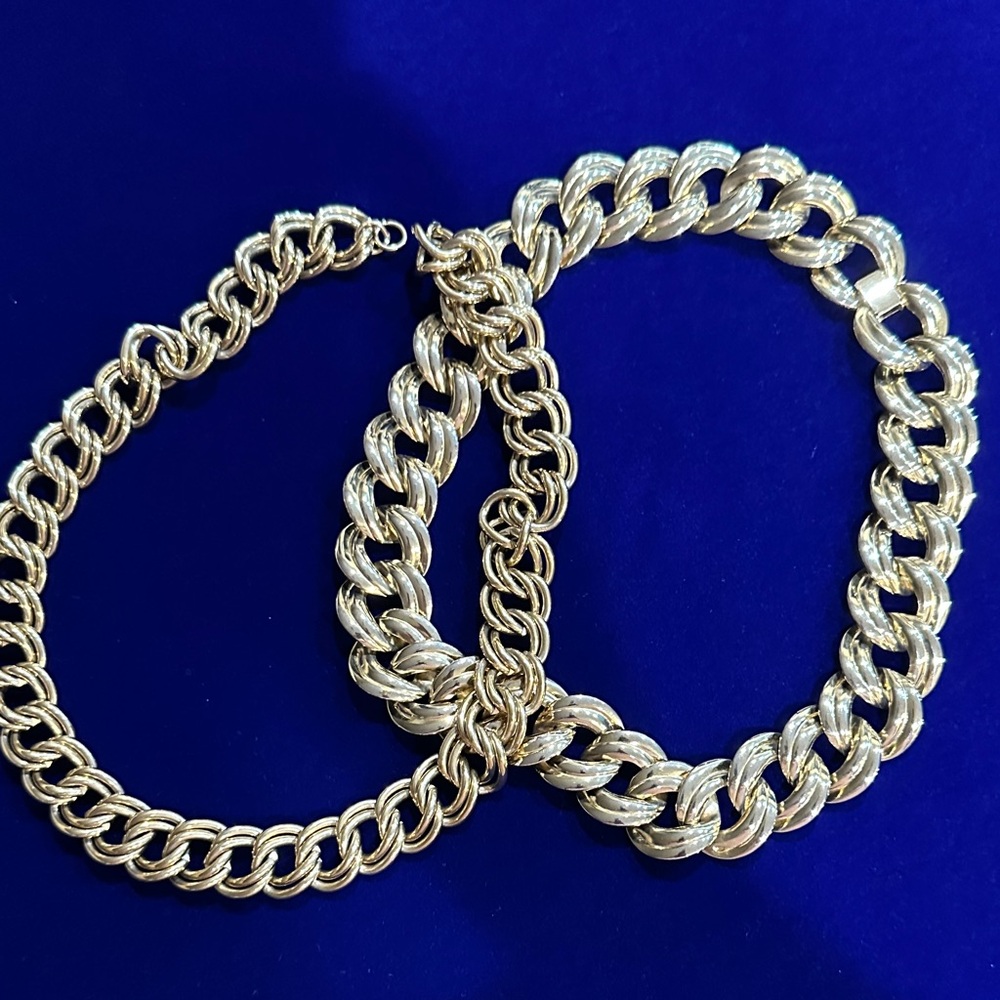 Chic Gold-Tone Chain Necklace Set